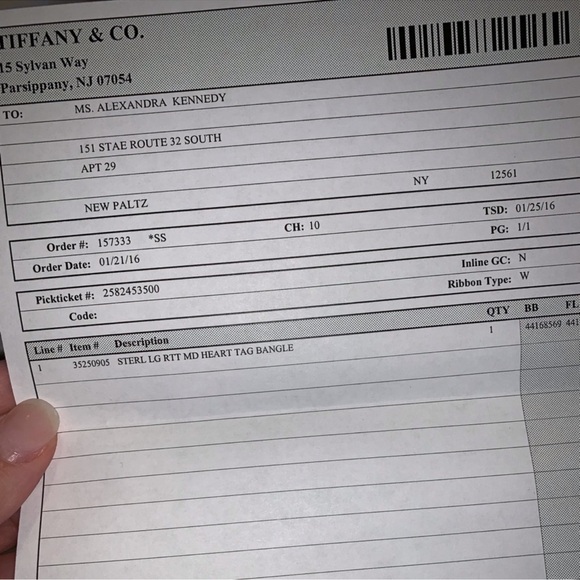 Tiffany heart bangle - Picture 4 of 6